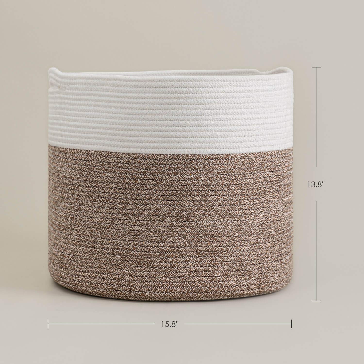 Goodpick Large Cotton Rope Basket 15.8"x15.8"x13.8"-Baby Laundry Basket Woven Blanket Basket Nursery Bin : Baby