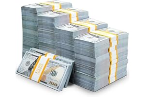 HANSELY Prop Money 1000Pcs Copy Money Movie Money Play Money Number Learning Education Toys for Girls Boys,Videos, Christmas, Birthday Parties, Weddings and Holiday