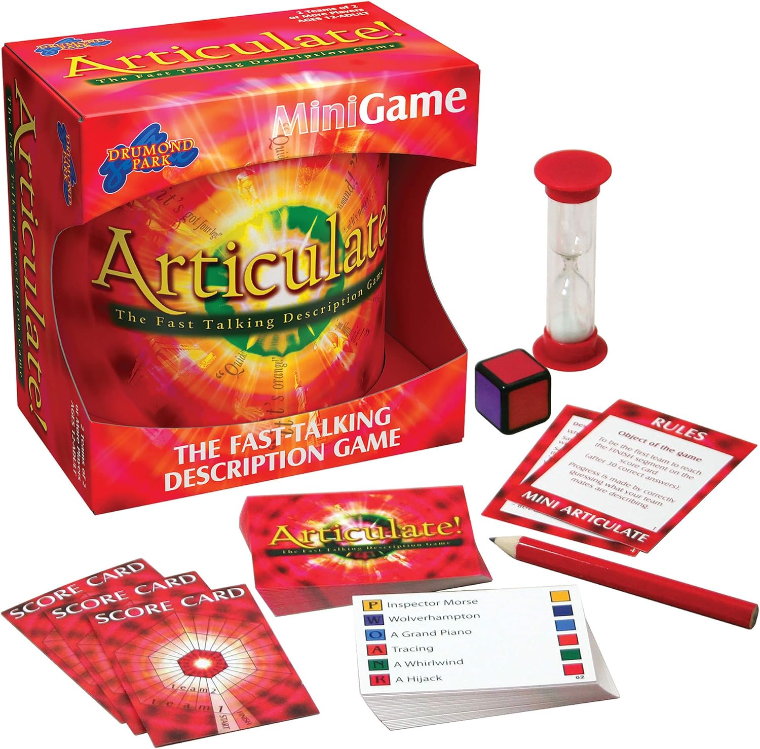 Drumond Park Articulate Mini Family Board Game Travel Games for Adults Compact Version of