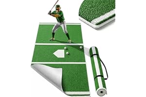 10x5 ft Baseball Batting Mat with Non-Slip Rubber Backing, 2026 New Foldable Baseball Hitting Mat, Base Ball Home Plate Mat, 