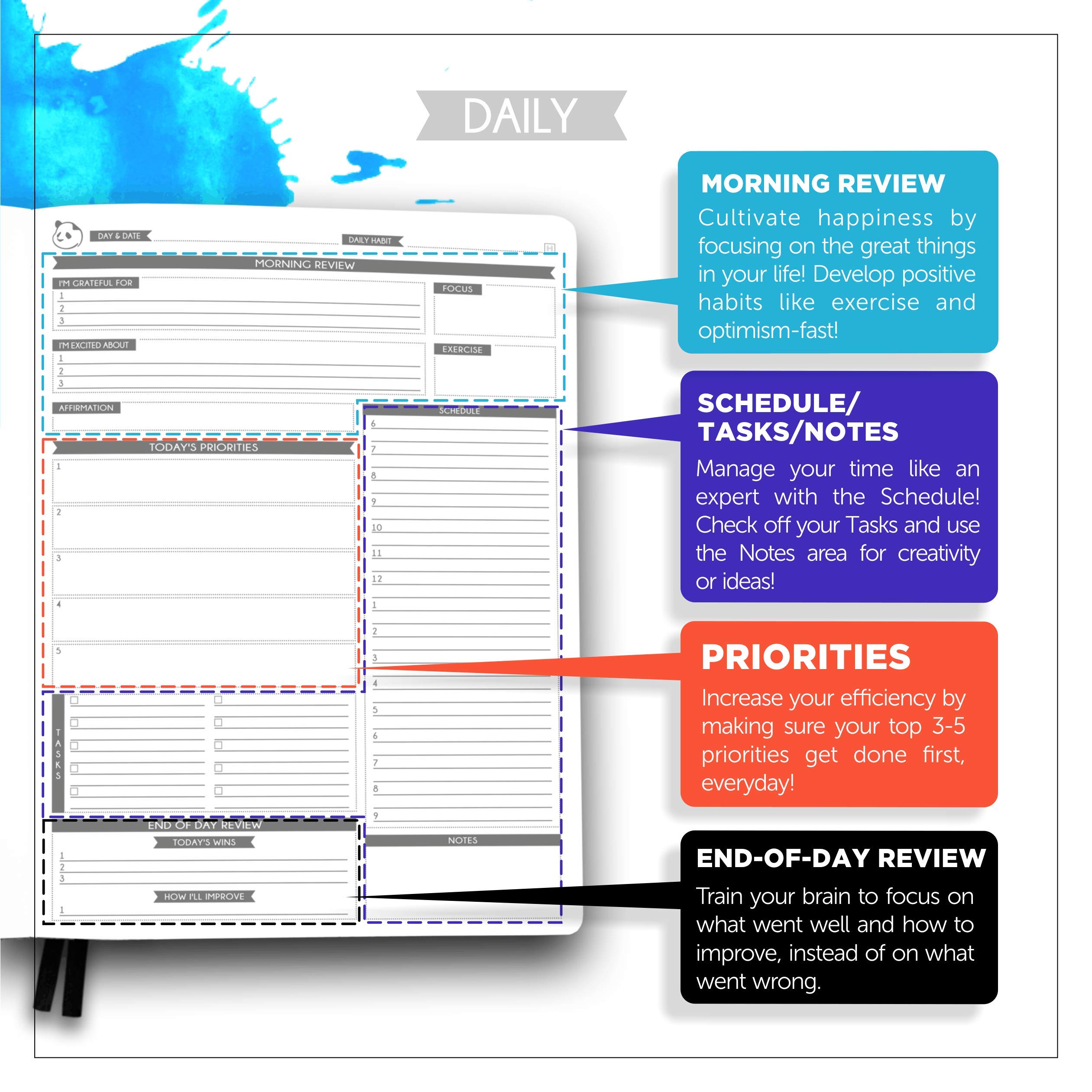 Panda Planner Pro Best Daily Planner For Happiness Productivity 8 