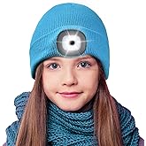 Etsfmoa Unisex Beanie with The Light,Gifts for Kids Boys and Girls Children USB Rechargeable Headlamp The Cap