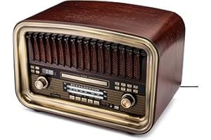 SoundBeast All-in-One AM/FM Radio with CD Player, Bluetooth Input, USB Playback & Recording, SD Card Playback, Aux Input, Built-in Speakers, Handmade Wooden Exterior