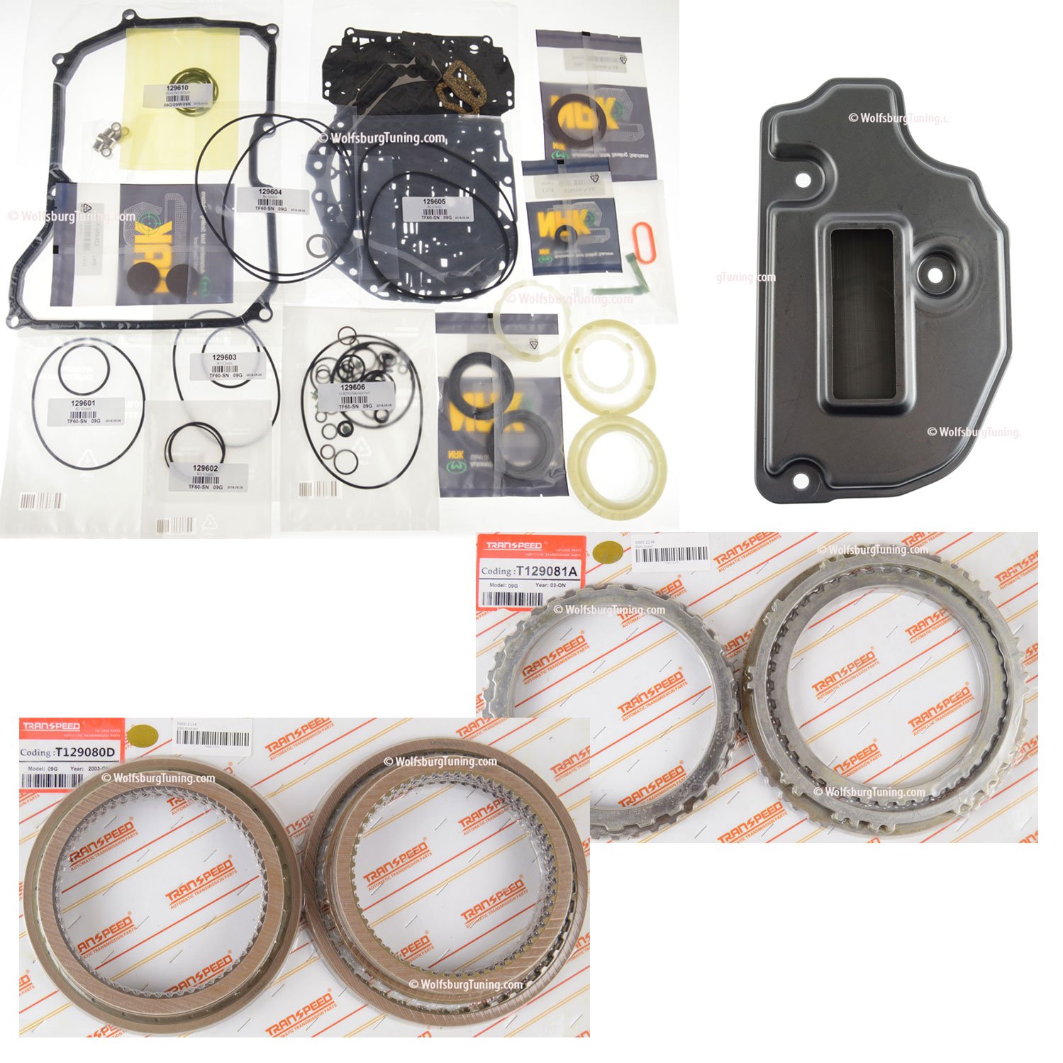 Amazon.com: VW Audi 6 Speed 09G Master Transmission Rebuild Seal Overhaul  Kit O9G TF60SN: Automotive