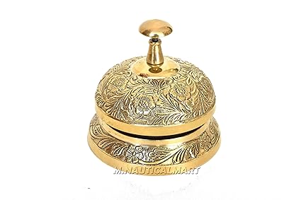 Amazon M Nauticalmart シャイニーブラス ハンドクラフトサービスベル