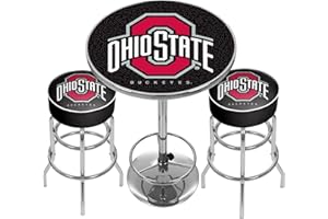 Trademark Gameroom Ohio State University Black Game Room Combo - 2 bar Stools & Table
