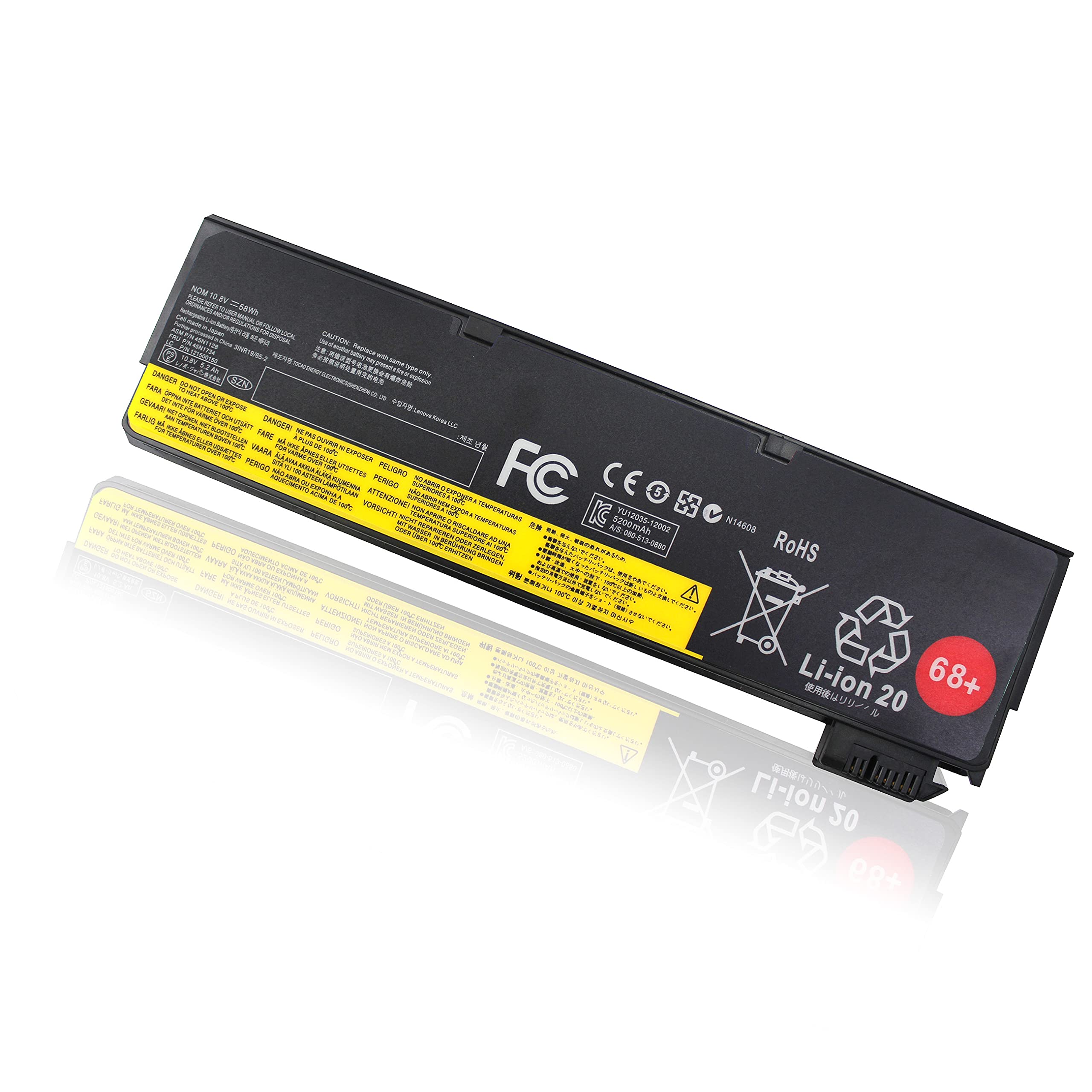 K KYUER 48Wh 68+ Laptop Battery for Lenovo ThinkPad X240 X250 X260 X270 W550 W550s L450 L460 L470 P50s T440 T440s T450 T450s T460 T460p T470p T550 T560 45N1124 45N1125 45N1128 45N1129 45N1130 45N1132