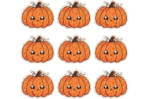 Alynta Halloween Pumpkin Stickers - 600Pcs 1.5 Inch Holographic Waterproof Pumpkin Labels Stickers Small Cute Halloween Sticker for Goodie Bags Envelope Seals Scrapbook Party Decorations