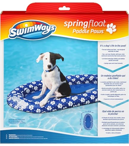 EXPAWLORER Flotteur de piscine gonflable pour chien – Grand radeau de piscine pour animaux de compagnie, piscine d'été ou jeux d'eau de lac pour chiens de petite et grande taille, radeau flottant EXPAWLORER Flotteur de piscine gonflable pour chien – Grand radeau de piscine pour animaux de compagnie, piscine d'été ou jeux d'eau de lac pour chiens de petite et grande taille, radeau flottant