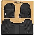 OEDRO Floor Mats for 2019-2024 Dodge Ram 1500 Crew Cab New Body (NOT for Classic Models) with Original Storage, All-Weather TPE Custom Fit Floor Liner for Dodge Ram 1500, Full Set Car Mats