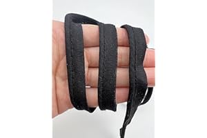 PEPPERLONELY 5 Yards 12mm (1/2 Inch) Cotton Bias Piping Type, Bias Type with Cord, Piping Trim with Cord, Lip Cord Trim for Sewing Clothing Upholstery Trimming - Black