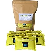 DryTote Rechargeable Desiccant Packs (5 Pack), Color Indicating Silica Gel Moisture Absorber for Storage Bins, Totes, Suitcases &amp; 3D Printer Filament, 100g