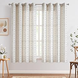 jinchan Boho Curtains Linen Curtains for Living