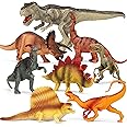 Dinosaur Toys for Kids 3-5, 8 PCS Realistic Plastic Dinosaur Toys Set, Toddler Dinosaur Toy, 6'' to 10" Large Dinosaurs Toys for Kids 5-7