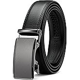 CHAOREN Mens Dress Belt - Mens Ratchet Belt Leather for Dress Pant - Micro Adjustable Belts Fit Everywhere