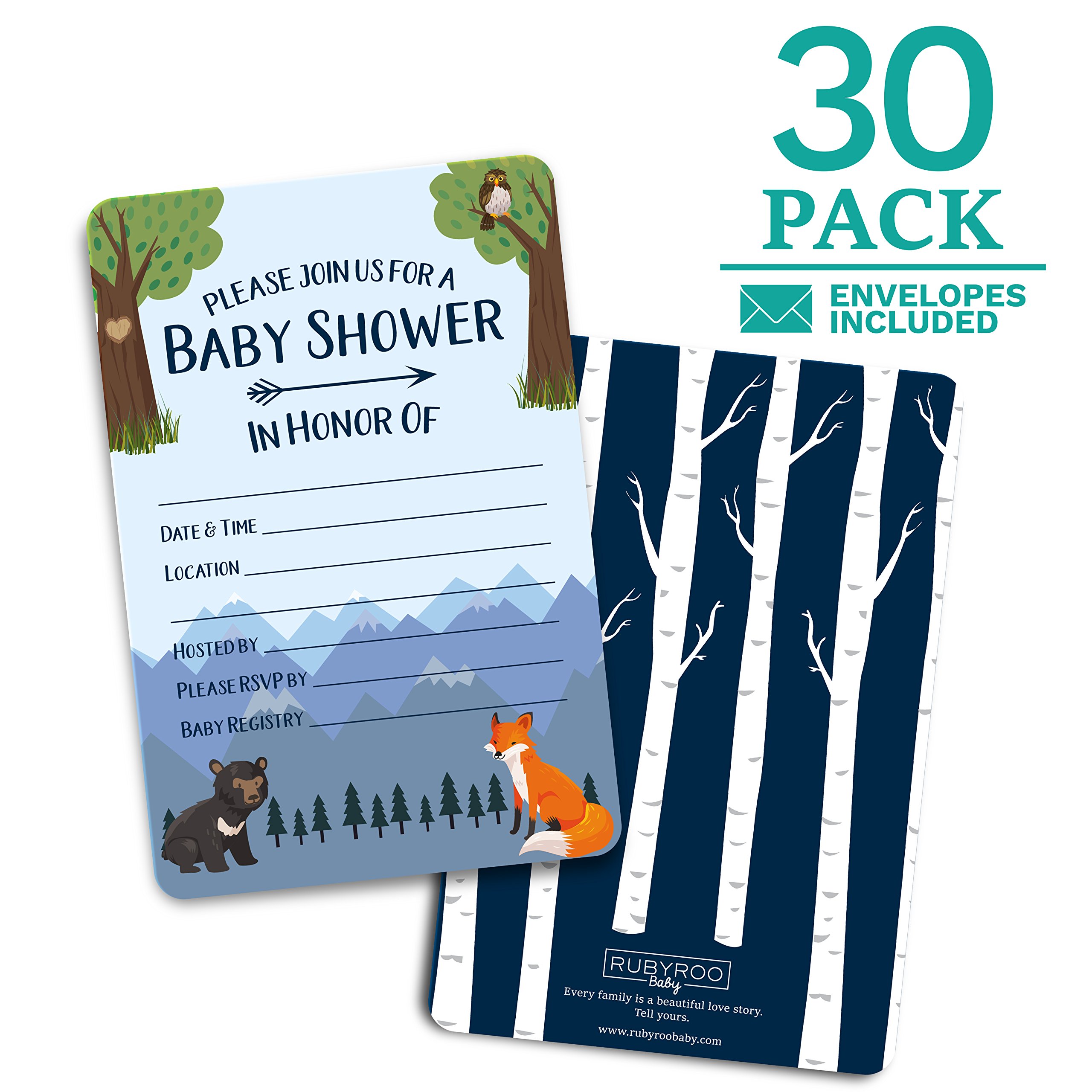 Baby Shower Invitations 30 Cards Envelopes Gender Neutral For