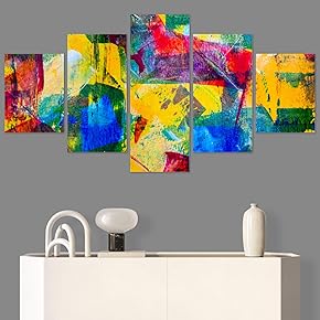 SIGNWIN 5 Panel Canvas Wall Art Modern Art...