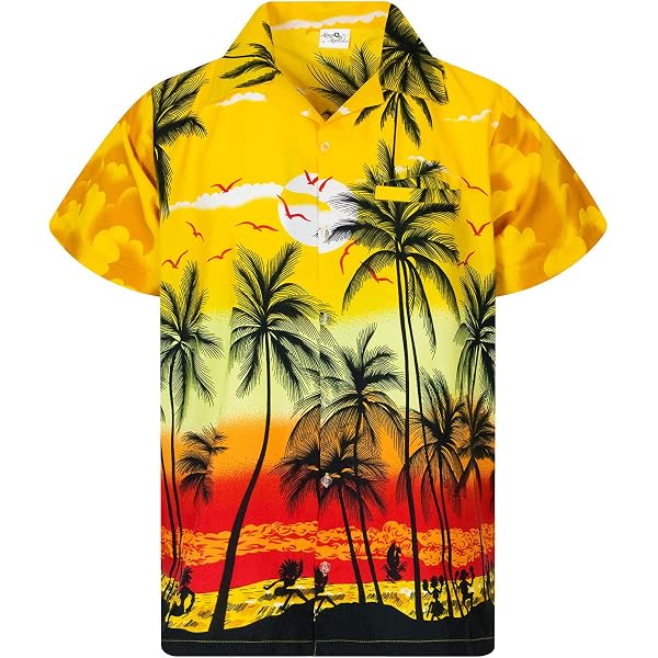 King Kameha Men's Classic Hawaiian Aloha Shirt - 100% Polyester, Quick Dry, Wrinkle Free, Size S Green - View #3