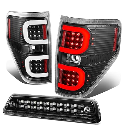 FULL LED REAR 3RD THIRD TAIL BRAKE LIGHT CARGO LAMP BLACK FOR 09-14 FORD F150