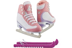 SKATE GURU Jackson Ultima Softec Vista ST3200 ST3201 Figure Ice Skates for Women and Girls/Black, Navy, White Bundle with Guardog Skate Guards Jackson Skate Bag JL350