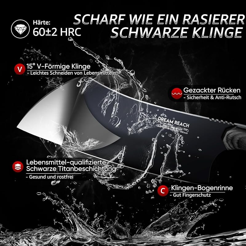 Chinesisches Kochmesser Hackmesser Full Tang Edelstahl