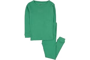Leveret Kids Pajamas Boys & Girls Solid Colors 2 Piece Pajama Set 100% Cotton (Size 2-14 Years)