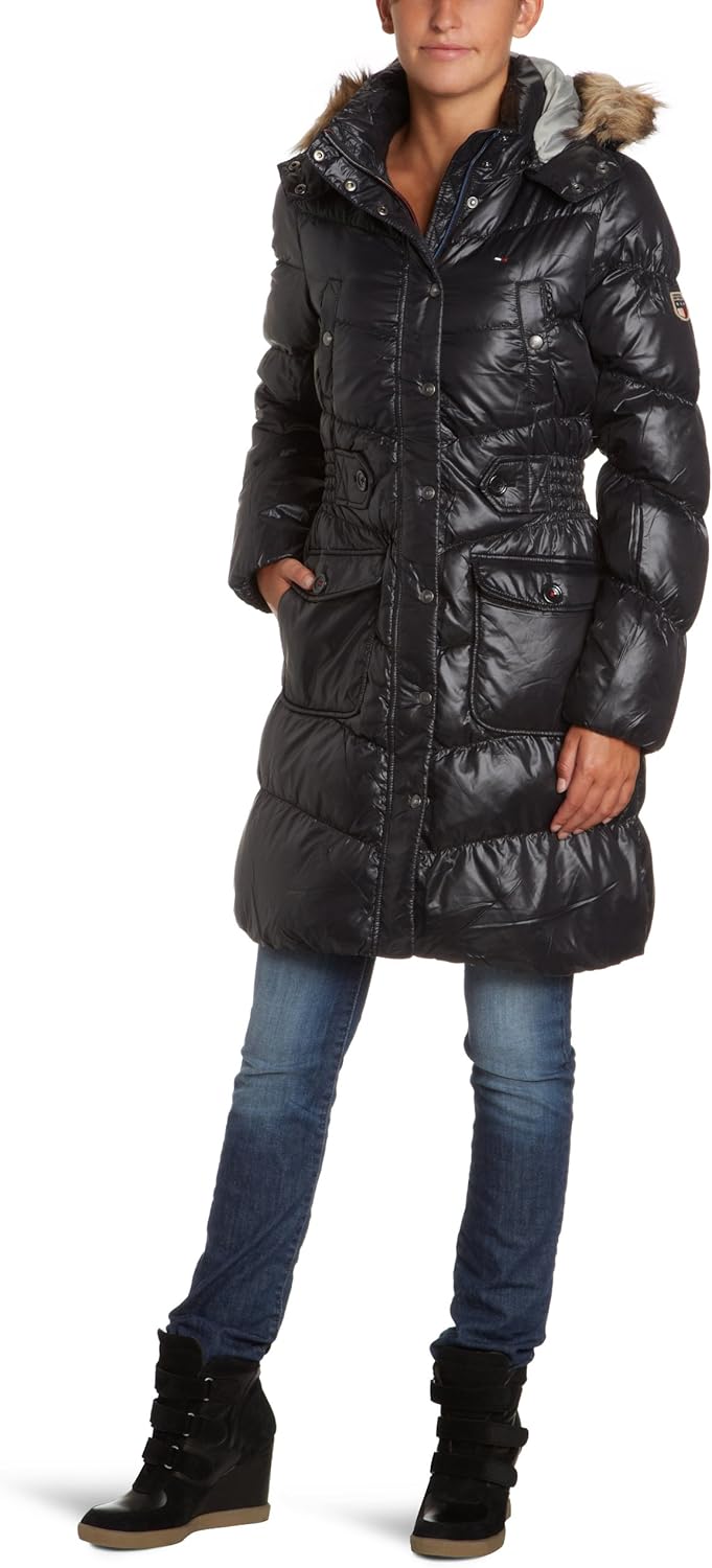 doudoune mi longue tommy hilfiger femme