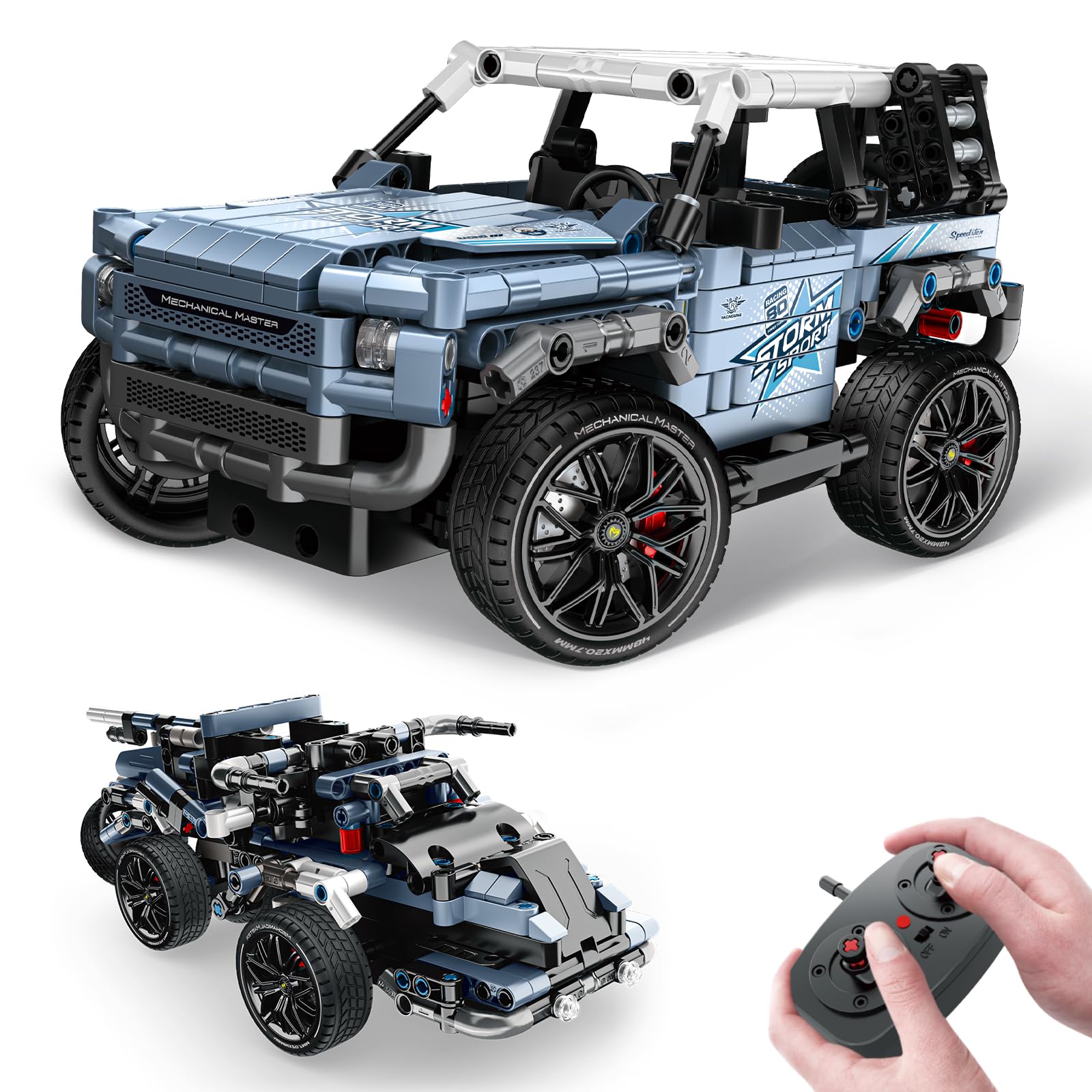 Photo 1 of OWNONE 1 Off Road Pickup 4x4 Building Kit, 2 in 1 Stem Building Toy with Remote Control, Technique Race Car Building Toy for Kids, Birthday Gift Idea for Boys Ages 6+ (503 PCS)