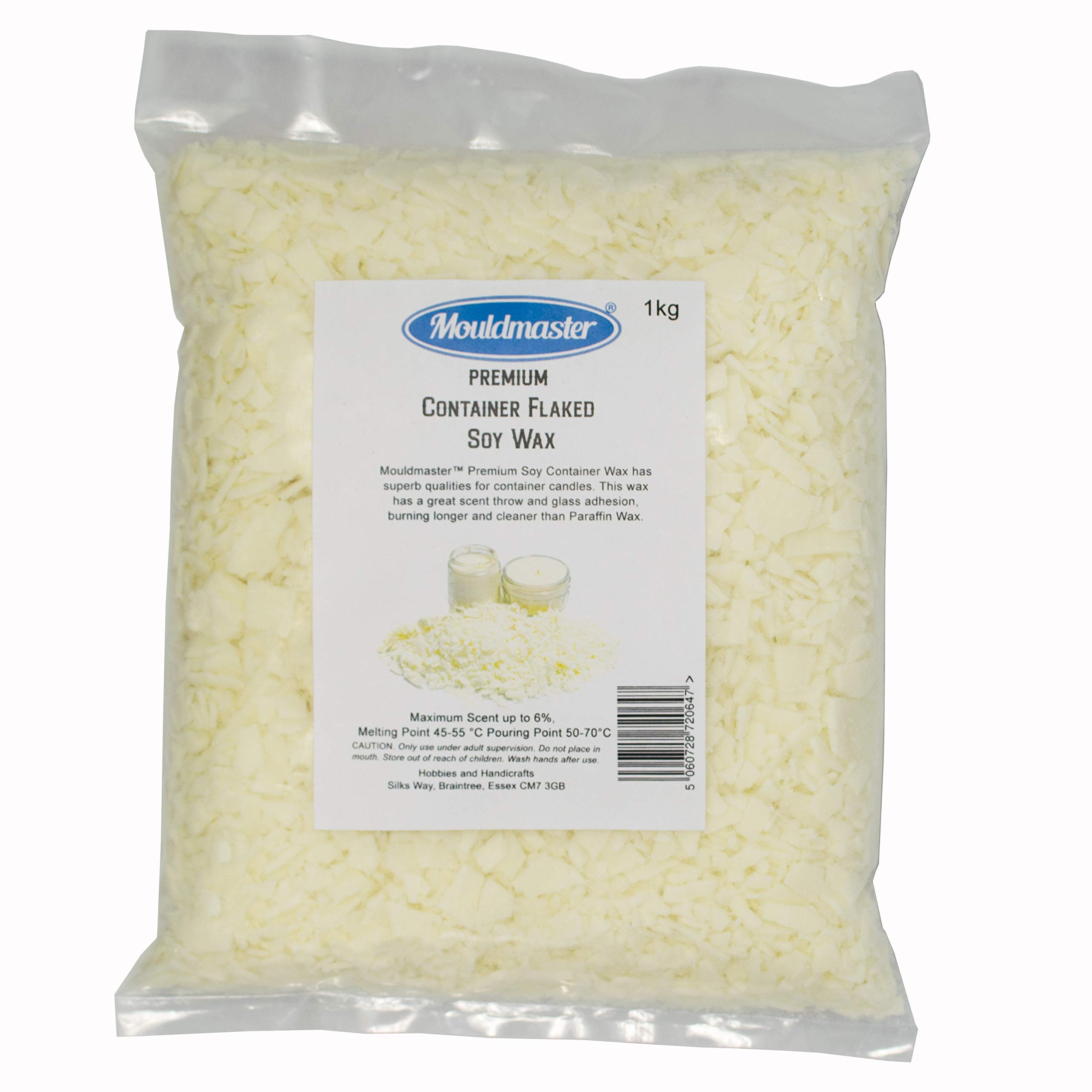 Mouldmaster Premium Container Soy Wax Flaked 1 KG, 1Kg