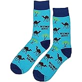 SockFly Hump Day Dress Socks Funny Novelty Crazy Fun Design Men Size 8-12 Cotton Casual Crew Colorful Funky Gift for Men