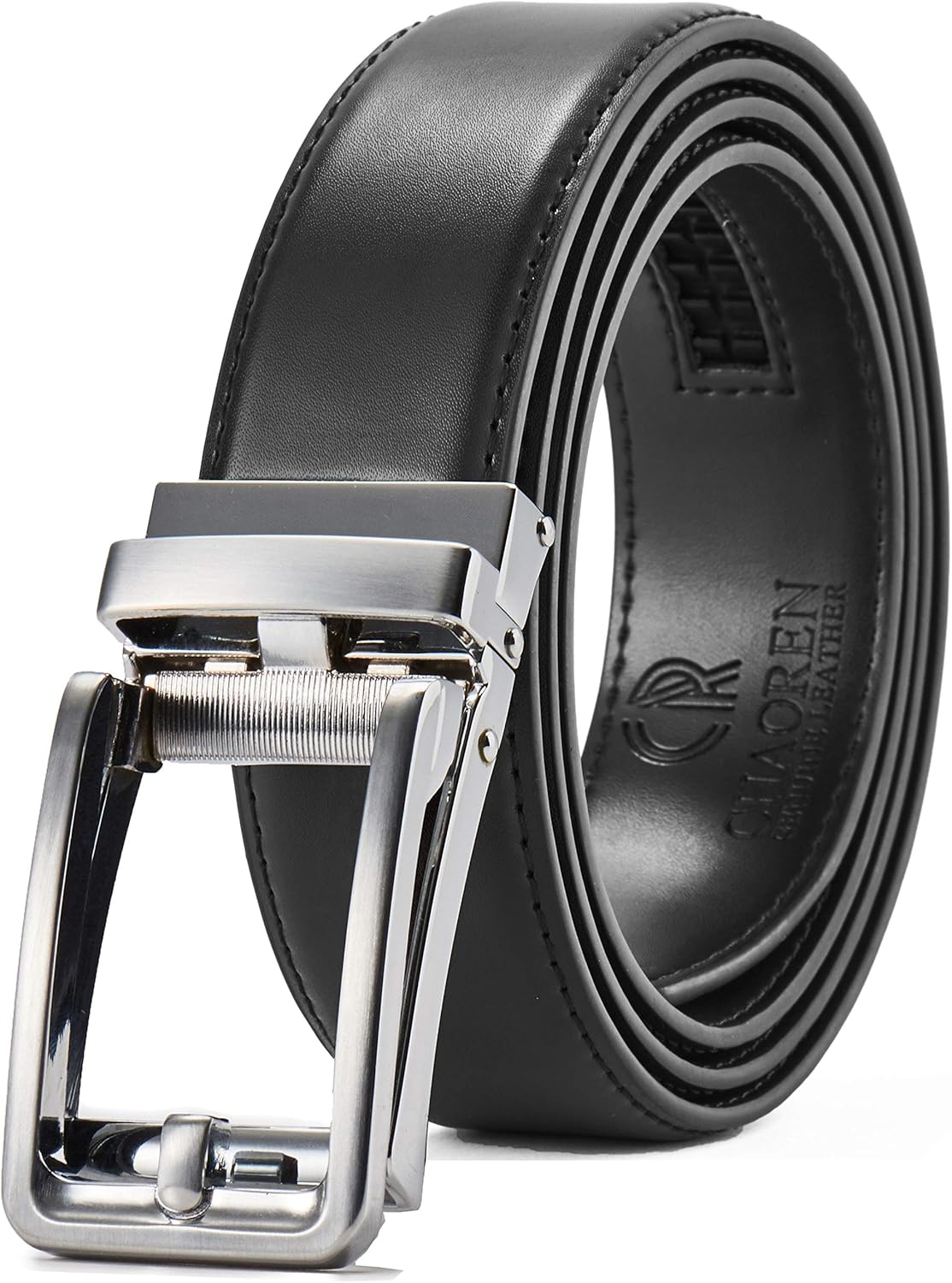 CHAOREN Leather Ratchet Belt Big and Tall 28"60", Mens Belt Adjustable