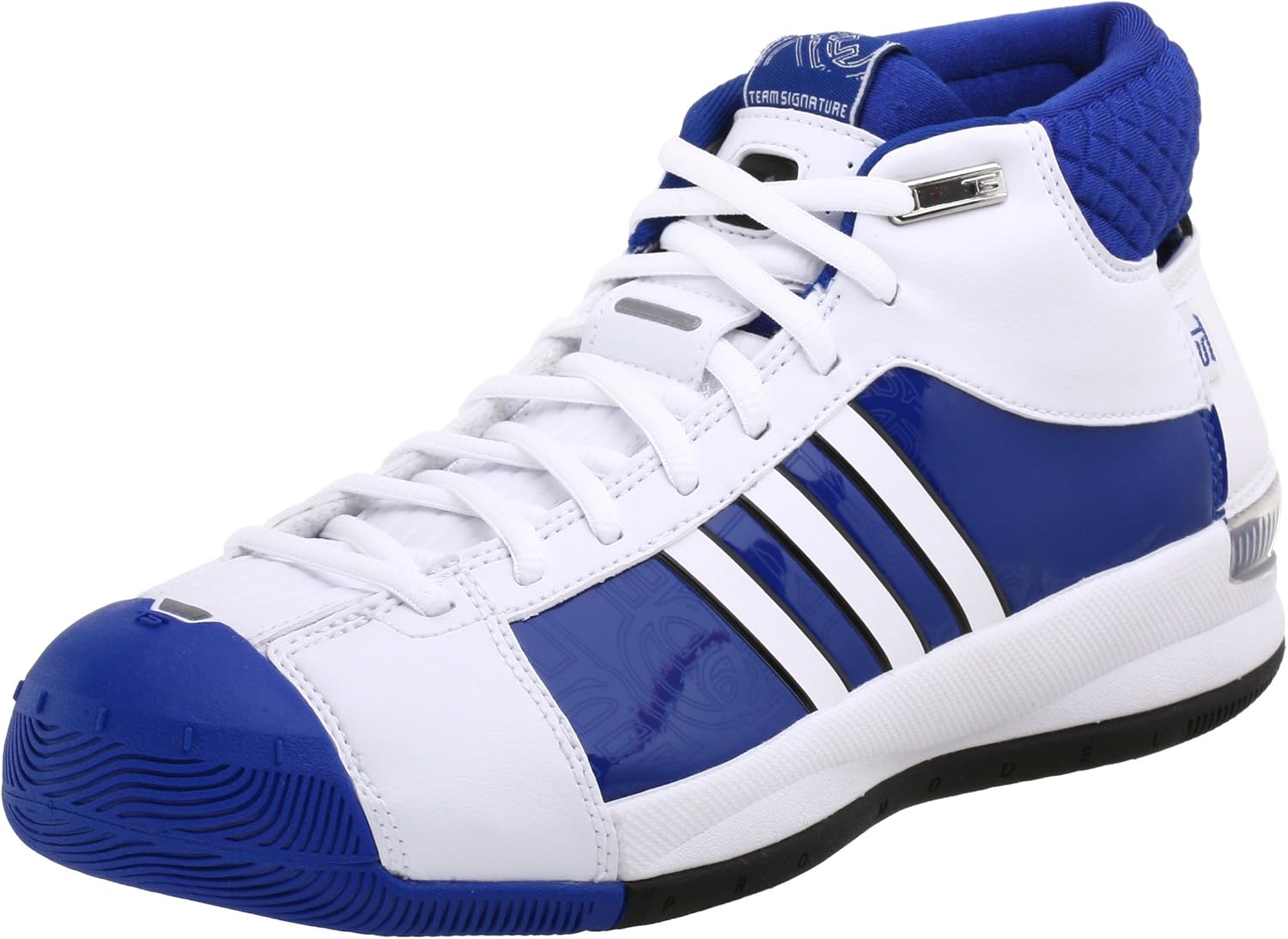 Amazon.com | adidas Men's Ts Pro Model University of Memphis Basketball Shoe, White/Black/Royal 