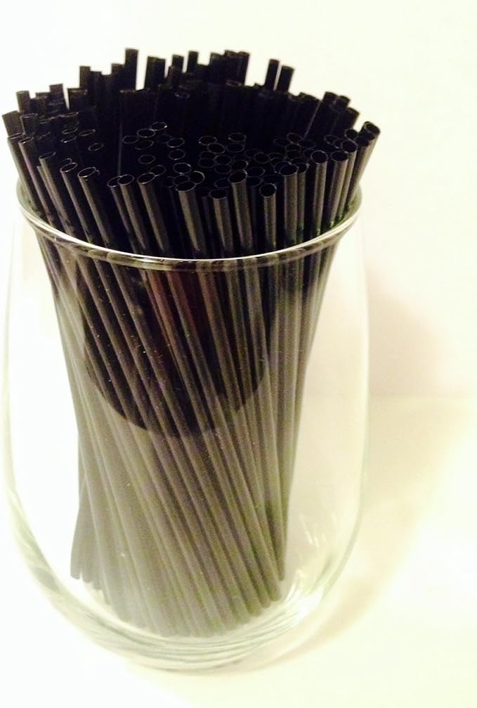 Black Coffee and Cocktail Stirrer Straws 1000 Ct. Beverage