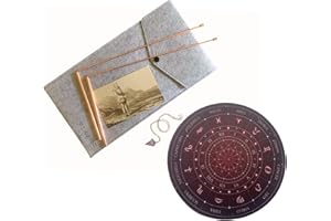 rejopfad Dowsing Rods Kit 99.9% Copper Rods - 2Pcs Dowsing Rods, Dowsing Pendulum, Divination Mat with Bag, Water Witching Spirit Divining Ghost Hunting Answering Questions