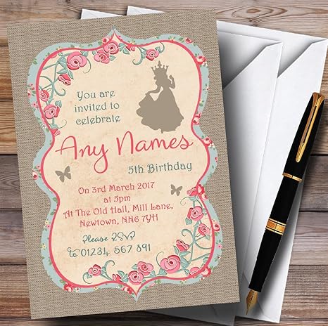 Party Supplies Shabby Chic Vintage Princess Childrens Birthday