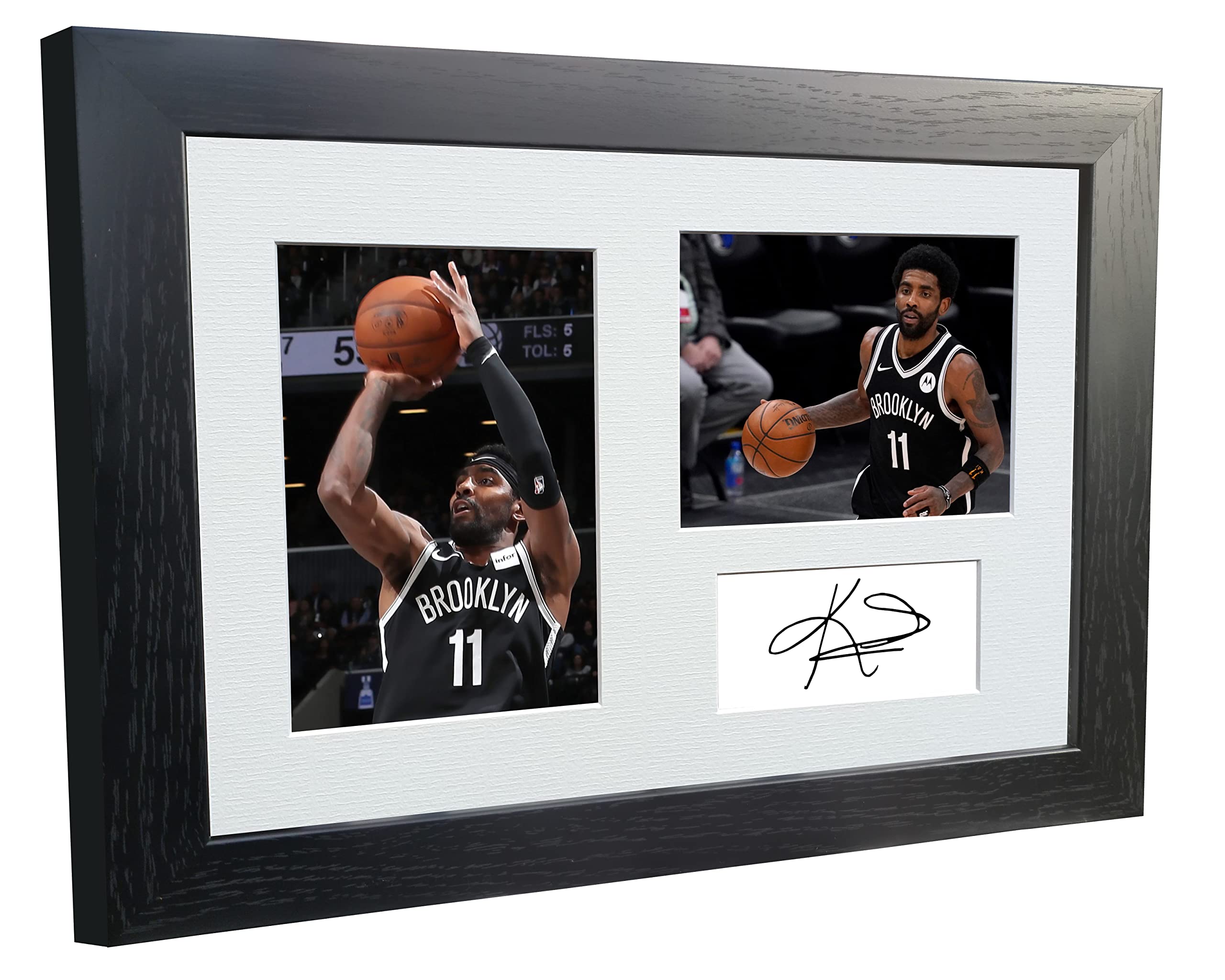 Kitbags & Lockers 12x8 A4 Kyrie Irving Brooklyn Nets Autographed Signed Photo Photograph Picture Frame Basketball Poster Gift