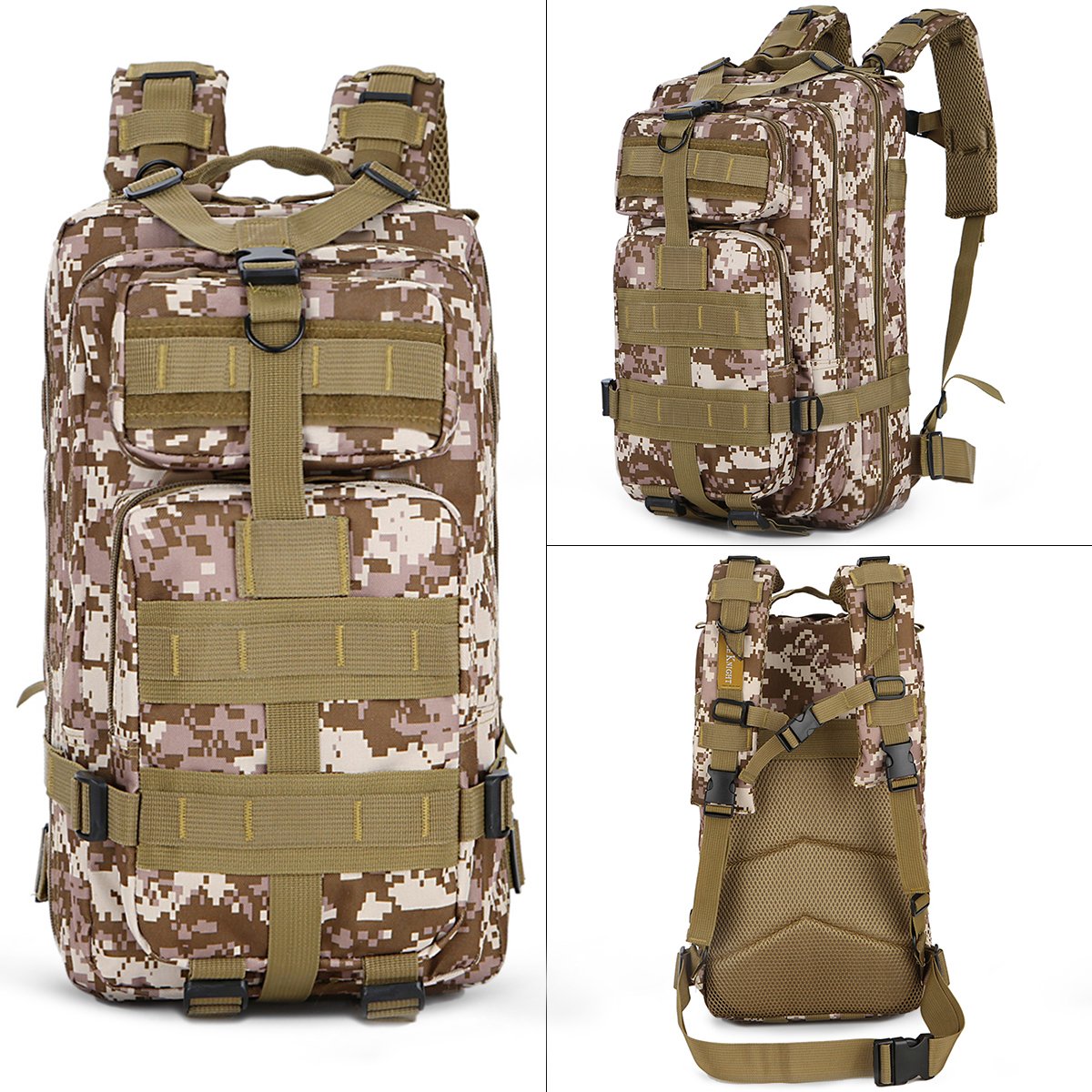 30L Military Tactical Backpack Waterproof Outdoor Bag for Hiking Camping Climbing Trekking Travel Daypack Size 8.6\'\'x 5.9\'\'x 16.9\'\' (Camouflage2)