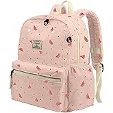 Corduroy Kids Backpack for Girls 6-10: Girls Backpacks for Elementary Kindergarten 15” H Fit Folder