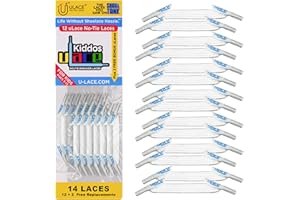 U-LACE uLace Kiddos No-Tie Shoelaces - Elastic Shoe Laces for Sneakers | Stretchy, Elastic Laces | Easy Installation - 14 Laces