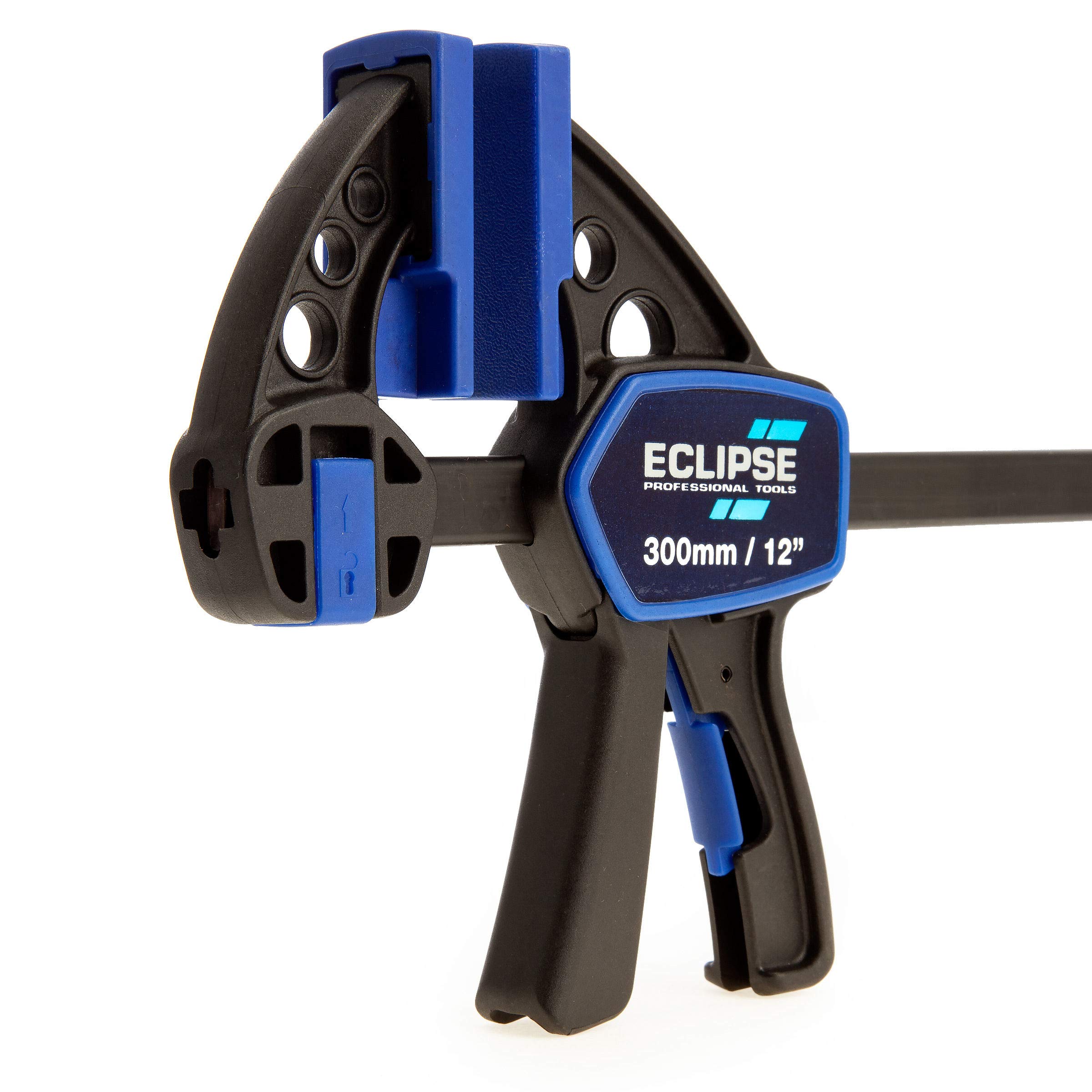 Eclipse Professional Tools EOHBC12-MINI One Handed Mini Bar Clamp 300mm (12"), Blue and Black