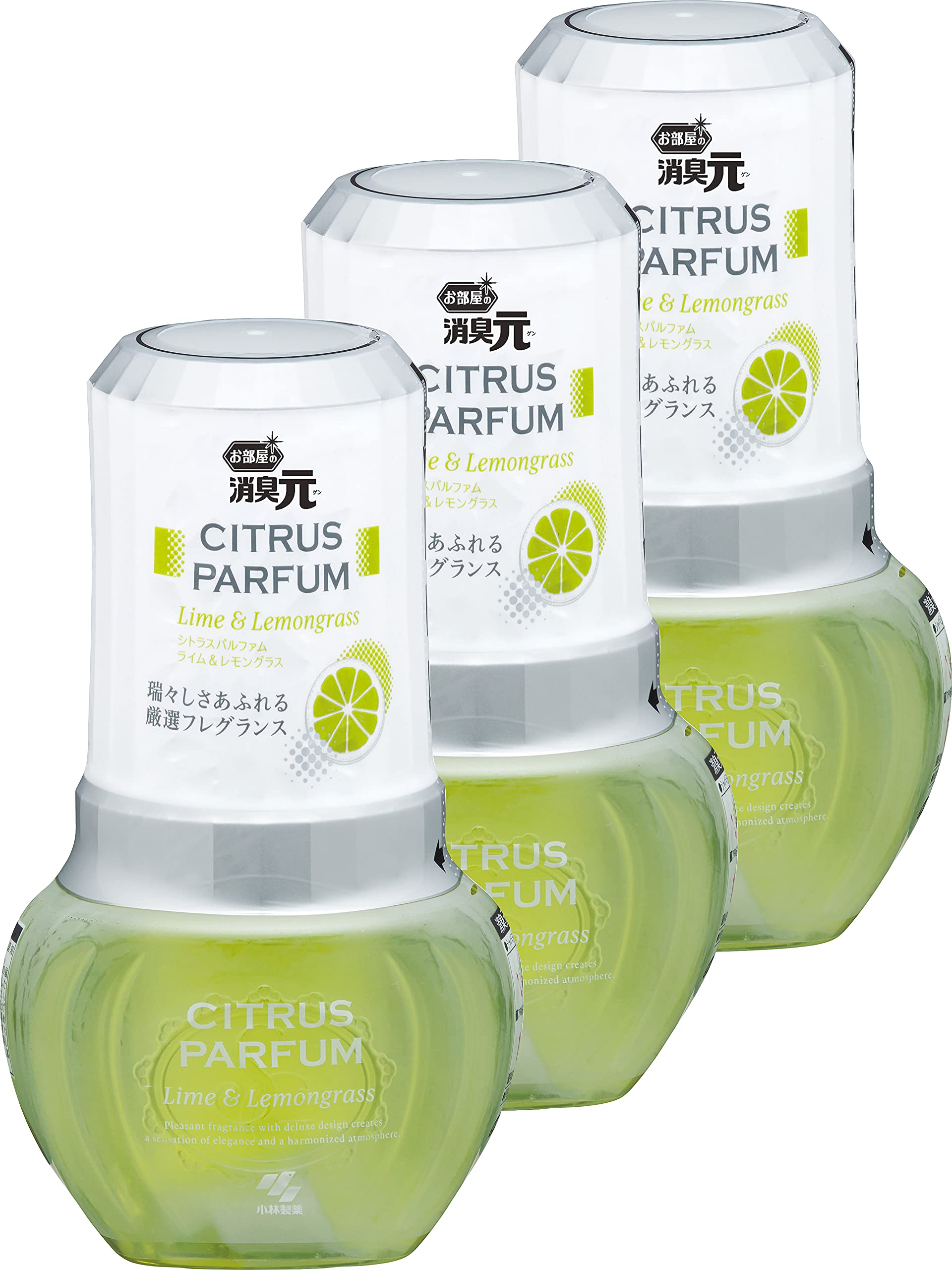 【まとめ買い】お部屋の消臭元 シトラスパルファム ライム&レモングラス 消臭芳香剤 部屋用 400ml×3個商品画像