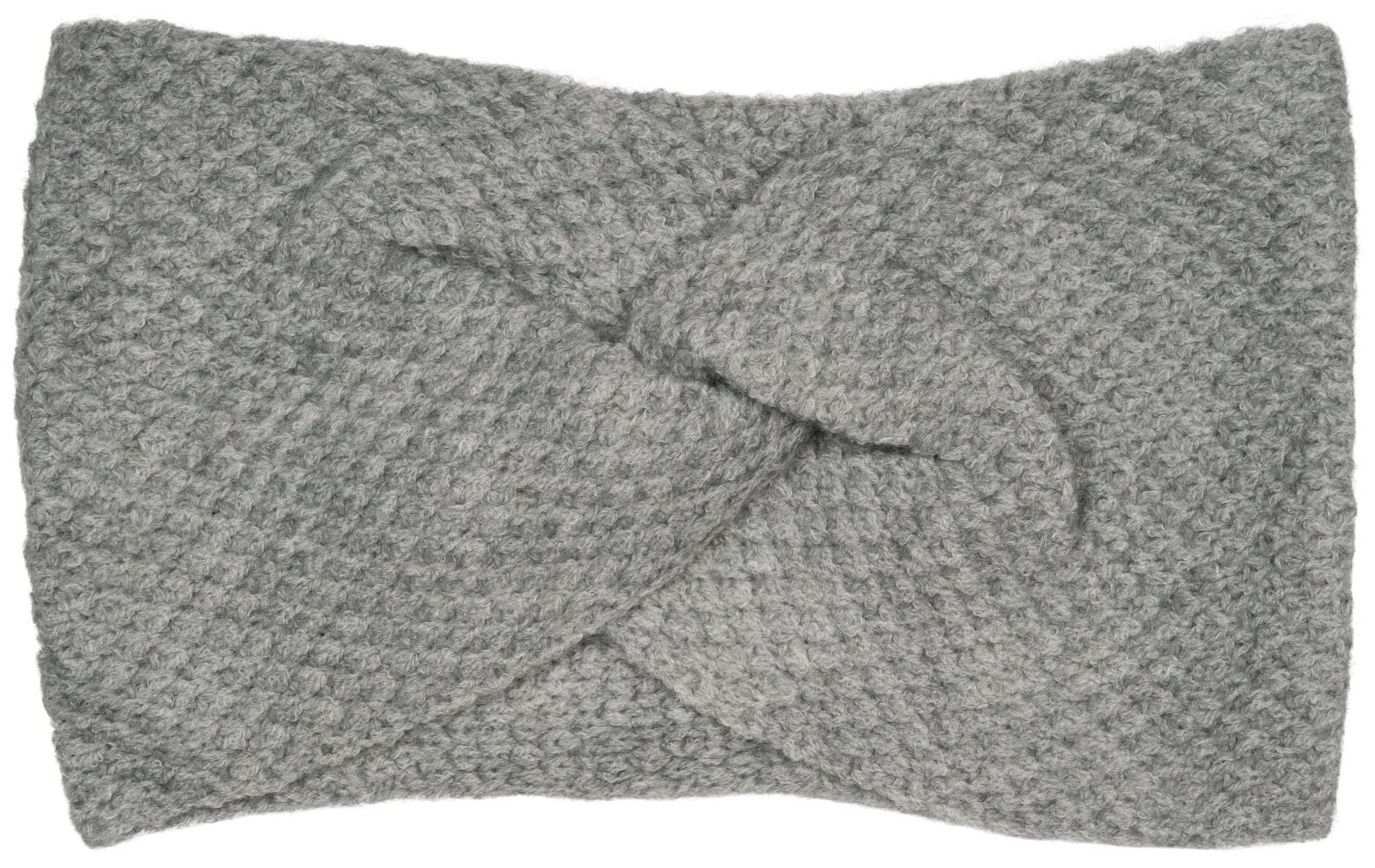 styleBREAKER Ladies Knitted Headband with Waffle Pattern and Twist Knot, Warm Winter Hairband, Headband 04026060, Colour:Light-Grey