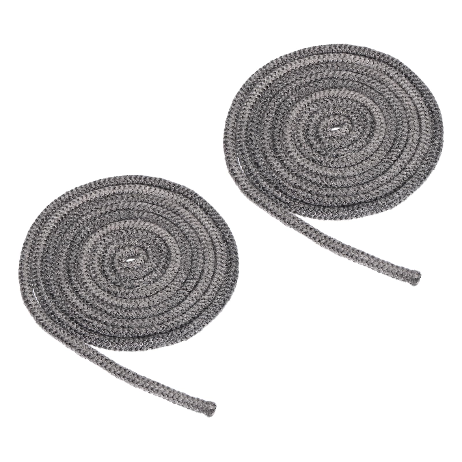 PATIKIL 5/16"x 86" Wood Stove Gasket, 2Pcs Graphite Fiberglass Round High-Temperature Resistance Seal Rope Replacement for Stoves Fireplace Door, Black