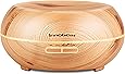 InnoGear Aromatherapy Essential Oil Diffuser Ultrasonic Cool Mist Diffusers with 7 Color LED Lights Waterless Auto Shut-off, Wood Grain, 200 mL