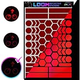 LOOM&reg; Reflective Stickers for Bikes &amp; Helmets | 67pc Engineer, Red | Durable German ORAFOL reflective vinyl with permanent adhesive for bikes, helmets, cars and trailers; built for outdoor use