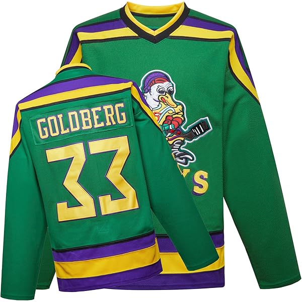 Amazon.com: Mighty Ducks Jersey Movie Ice Hockey Jersey Green S
