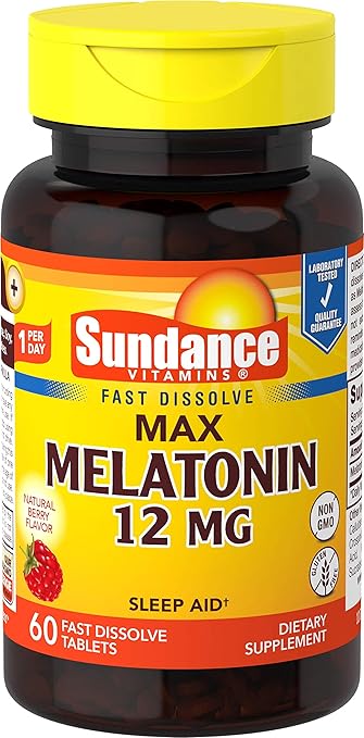 Amazon.com: Sundance 12 mg Melatonina tabletas, 60 Count ...