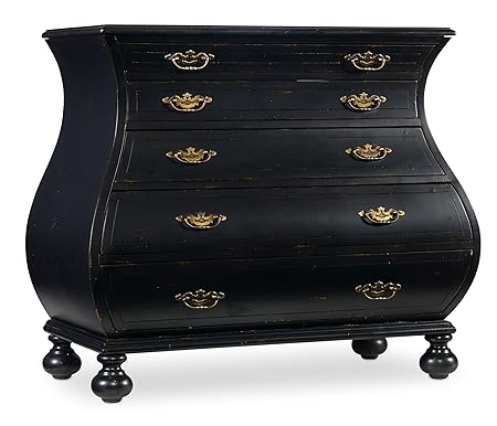 Hooker Furniture Five Drawer Black Bombe Chest 5219 85001 Amazon