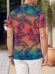 LuckLemocor Hawaiian Shirt Mens Vacation Casual