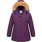 Chrisuno Women's Plus Size Winter Coat Waterproof Long Puffer Jacket Warm Thicken Parka with Removable Fur Hood